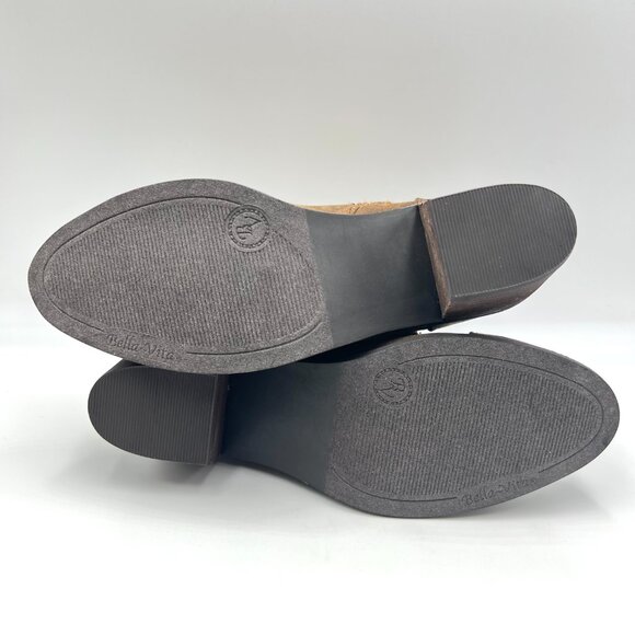 6.5W 6.5 WIDE WIDTH‎ Bella-Vita Womens Brown Lace Up Heeled Combat Boots Shoes - Picture 9 of 13